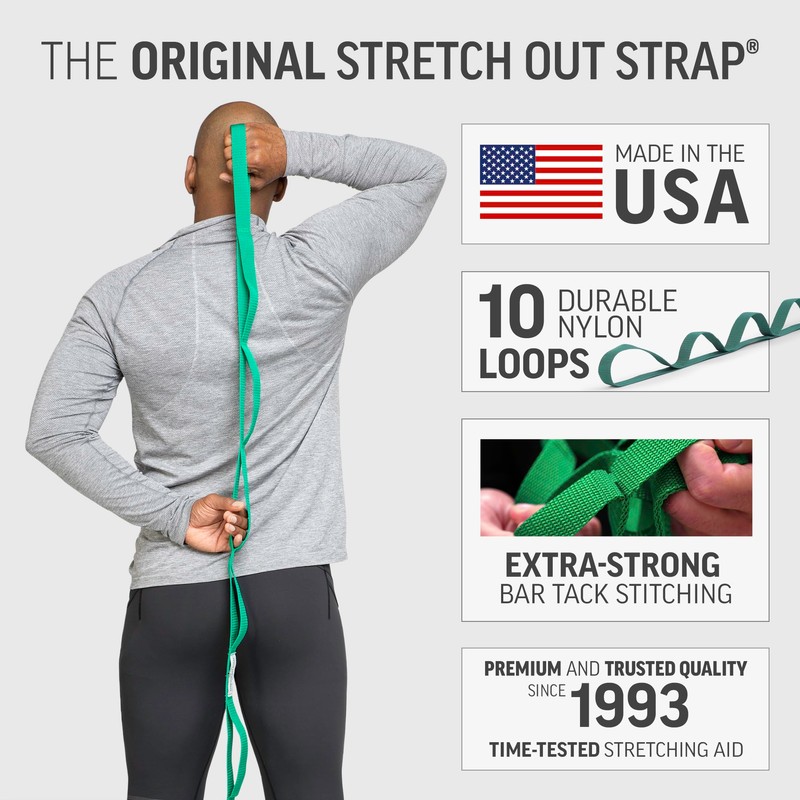 OPTP The Original Stretch Out Strap with Exercise Book, for