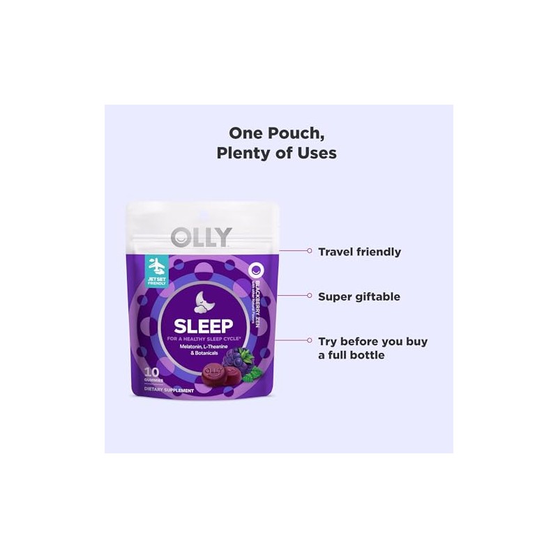 OLLY Blackberry Zen Restful Sleep Gummy, 10 CT