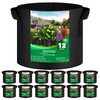 JNYONG 12-Pack 10 Gallon Thickened Non-Woven Grow Bags, Aeration Fabric