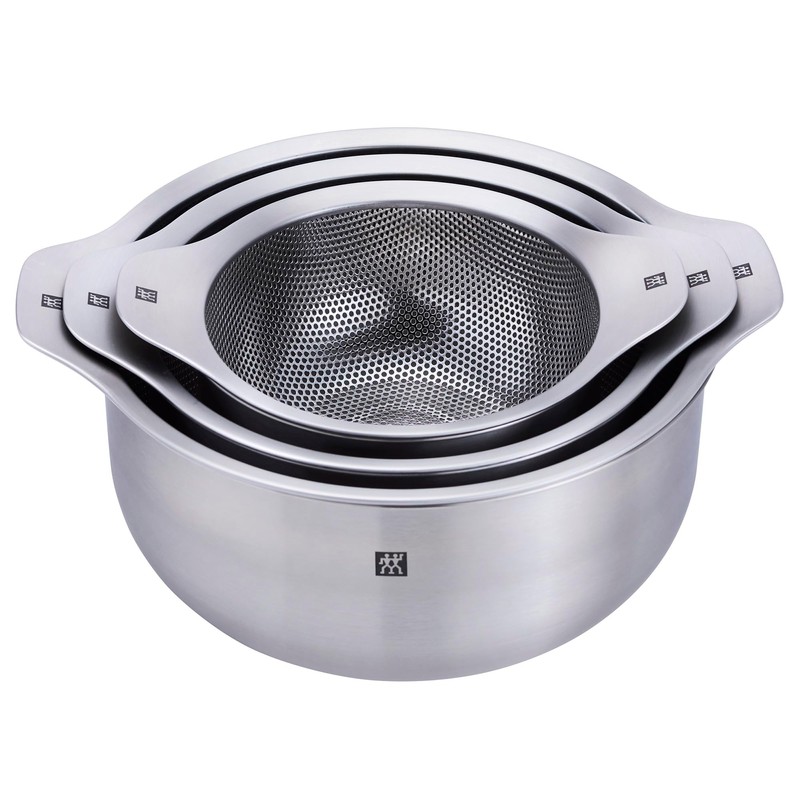ZWILLING Prep 6-pc Brushed Stainless Steels Nesting Bowls & Strainers