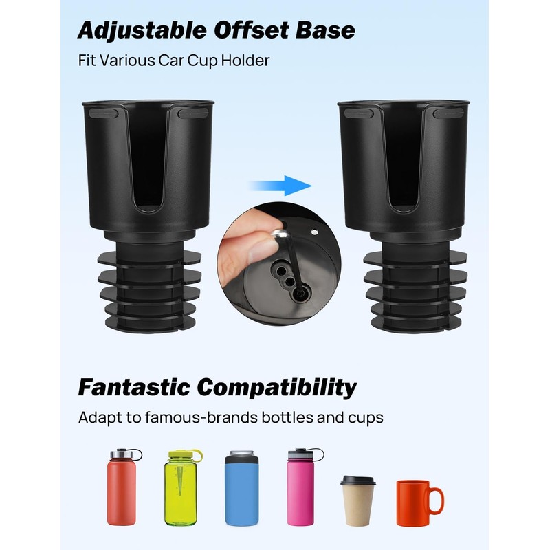 JOYTUTUS Cup Holder Phone Mount for Car (2 Pack)