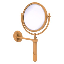 Allied Brass TRM-8/4X-GLY Tribecca Collection Wall Mounted Make-Up Mirror 8 Inch Diameter with 4X Magnification, Golden Yellow