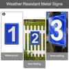 Numbered Sign 7, Aluminum Number Signs for Tennis Court, 12x8