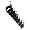 TR Cable® Pack of 50 Round Black Cable Clips with