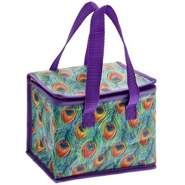 Lesser & Pavey Peacock Insulated Thermal Travel Picnic Cool Zipped Lunch Bag Box Case School/Leisure 12x22x16cm