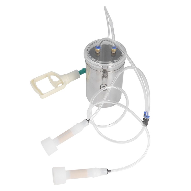 Manual Milking Machine 2000ml Effort Saving Control Stainless Steel Bottle