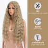Style Icon 30" Long Water Wave Curly Middle Part Synthetic