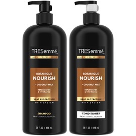 TRESemmé Shampoo and Conditioner Set, Botanique Nourish – Anti-Frizz Hair Products with Coconut Milk & Aloe Vera, 28 Oz Ea