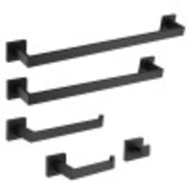 Kingston Brass BAHK6012478MB Markus Bathroom Hardware Set, Matte Black 26.19 x 3.25 x 2.19