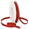Morex Ribbon Swiss Dot Polyester Grosgrain Ribbon, 3/8-Inch by 20-Yard