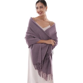 RIIQIICHY Winter Scarf for Women Purple Pashmina Shawls Wraps for Evening Dresses Large Warm Soft Scarves