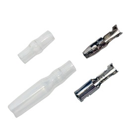 [Set of 10] Giboshi Terminal Set, 0.16 inches (4.0 mm) (0.3 - 1.25 sq sq ), Male/Female, with Insulated Sleeve