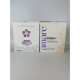 Amare Happy Juice Pack MANGO Plus Unflavored Biotics New BB 10/25 & 11/26