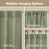 LAMIT Semi Sheer Linen Curtains 45 Inches Long 2 Panels,