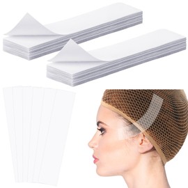 Threlaco 100 Pcs Face Lifting Tape Invisible Facial Myofascial Lift up Anti Wrinkle Patches Neck Lift Tape Waterproof Transparent for Cosplay (0.98'' x 4.72'')