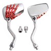 AULESSE 1 Pair Left Right Universal Motorcycle Scooter Chrome Skull