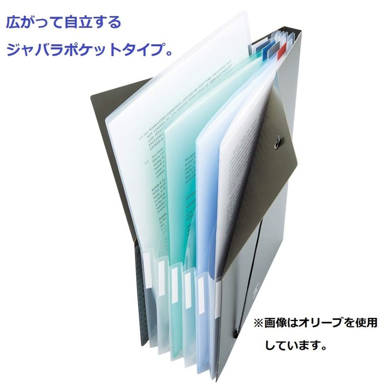 Lihit Lab Document File Stand File A4 Olive F7771-22