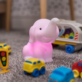 Children's Baby Bedroom Night Light LED Colour Changing Nursery Bedside Kids Night Lamp with Remote Control - Elephant