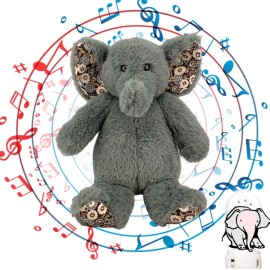Toys Wonderland Forget Me Not Elephant 8" Stuffed Toy with Pre-Recorded Elephant Sound Recorder