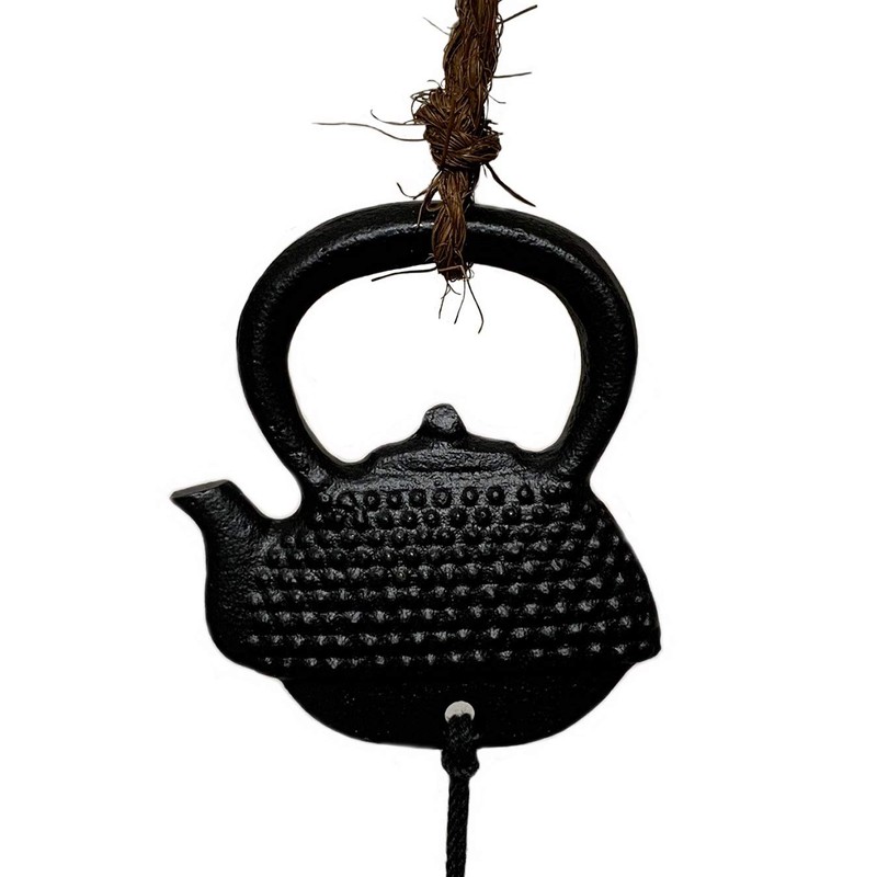 Heiyemon Japanese Wind Chime Nambu Iron Temple Bell Black Color