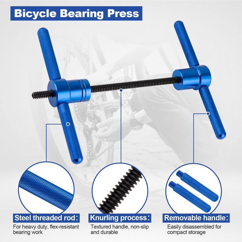 Devvicoo 25PCS Bicycle Bearing Press Set for Wheel Hub, Soft