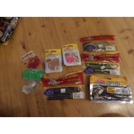 power bait, the crappie physic, big bite baits Assorted power bait, crappie, rubber fishing bait