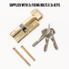 TSS Brass High Security TS007 1* Thumbturn Euro Cylinder, British