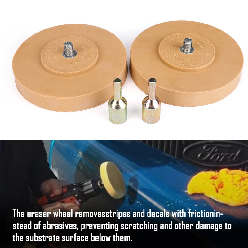 2X Car Decal Remover Eraser Wheel For Remove 3M Glue