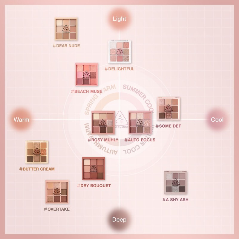 3CE Multi Eye Color Palette, Large, Shy Ash