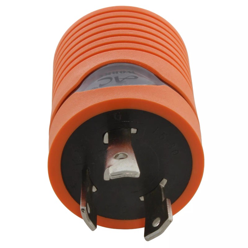 AC WORKS® 30A 125V NEMA L5-30 Male Plug to 20A