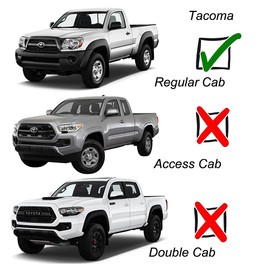 Kucaruce 92153 Original Side Window Wind Deflector,2pcs Outside Mount Tape-On Nice Sun Rain Guards Set,Window Visor fit for 2005-2015 Toyota Tacoma Standard Cab (Regular Cab)