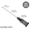 100Pack 22 Gauge 1 Inch Lab Needles, Disposable Luer Lock