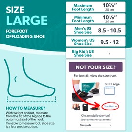 BraceAbility Forefoot Offloading Post-Op Shoe - Non-Weight Bearing Medical Wedge Boot for Diabetic Foot Ulcer, Metatarsal Fracture, Broken Toe, Bunion, Hammer Toe Surgery - Fits Men and Women (L)