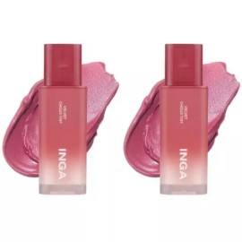 Inga 잉가 벨벳 보송 립틴트 발색 쿨톤 라즈베리 슈 X2개 Inga Velvet Soft Lip Tint Color Payoff Cool Tone Raspberry Shoe X2 Pack
