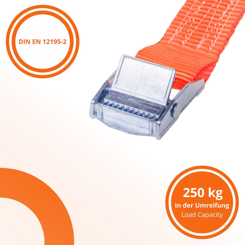 INTAKO Lashing Straps with Clamping Lock 25 mm x 250