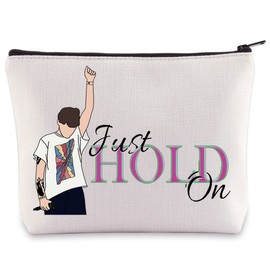 BWWKTOP Just Hold On Singer Cosmetic Makeup Bag Singer Fans Gifts Song Lyrics Zipper Pouch Bag Singer Music Gifts, Just Hold On, Bag