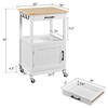 Yaheetech Yaheetech Rolling Kitchen Island with Single Door Cabinet, Kitchen