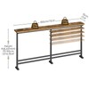 YATINEY 70.9" Console Table with Adjustable Height (27.6"-35.4") and Power