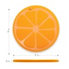 Dexas Citrus Slice Cutting Board/Serving Board 9 inches, Orange