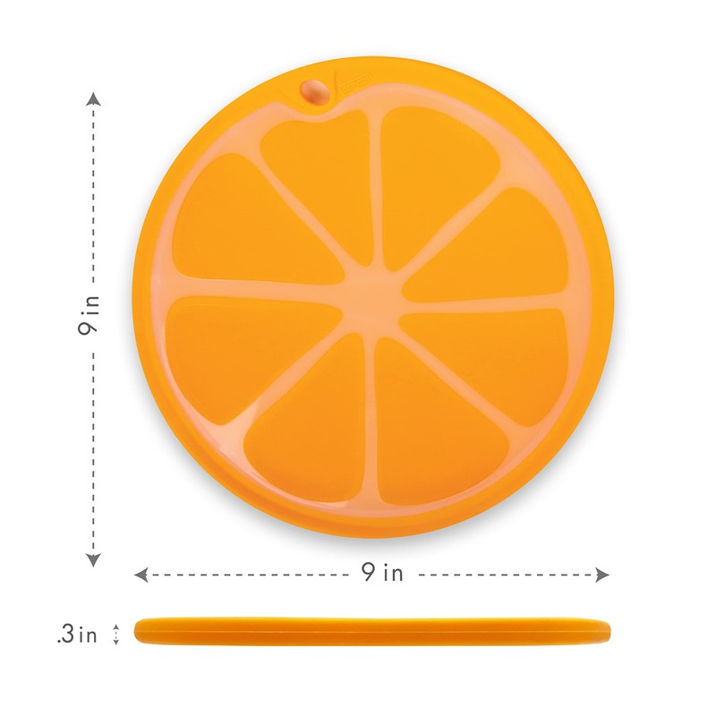 Dexas Citrus Slice Cutting Board/Serving Board 9 inches, Orange