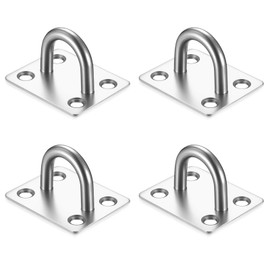 4 Stück Augplatte Edelstahl, Augplatte mit Öse Edelstahl Decksplatte Augplatten, Wandösen Decken-Haken Sonnensegel Deckenbefestigung & Wand-Befestigung