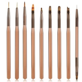 UKDGTMR UV Gel Nail Brush Liner, 9 Pieces, DIY Painting Pen for Nail Art Design, Manicure Acrylic Drawing Brush, Drawstring Bag easy storage