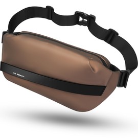 REETEE Bum Bag Belt Bag Men Women Waterproof Waist Bag Small Chest Bag Sling Bag Multifunctional Fanny Pack with Adjustable for Running Fitness Hiking Dog Walks, champagne, Fashionable