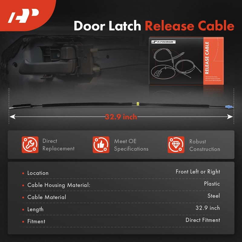 A-Premium 32.9 Inch Inside Door Latch Release Cable Compatible with