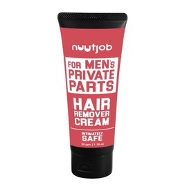 Nuutjob Intimate Hair Removal Cream for Men – Painless Hair Removal for Groin, Butt, and Shaft | Gentle & Fast-Acting Cream for Sensitive Skin 50 gm