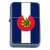 Perfection In Style Silver Flip Top Oil Lighter Colorado Flag Design 005