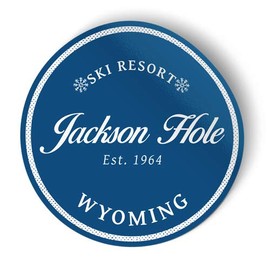 Squiddy Jackson Hole Wyoming - Vinyl Sticker Decal for Phone, Laptop, Water Bottle (2.5" Tall)
