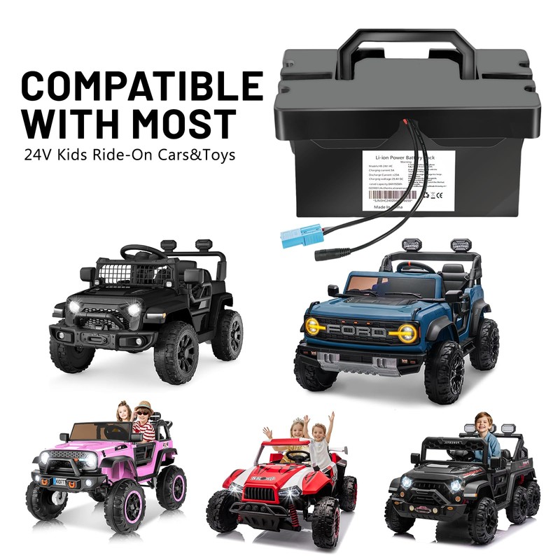 VISET LI 24V8Ah Battery for Ride On Toys & Cars,