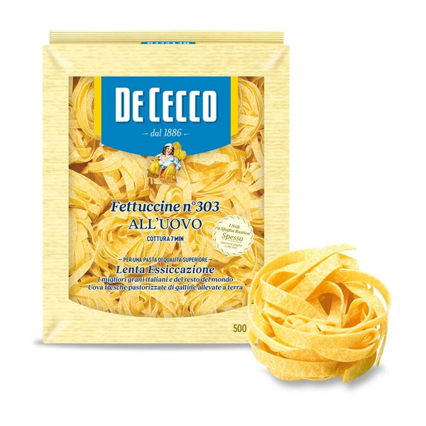 De Cecco Fettuccine Egg Pasta n. 303 (500g)
