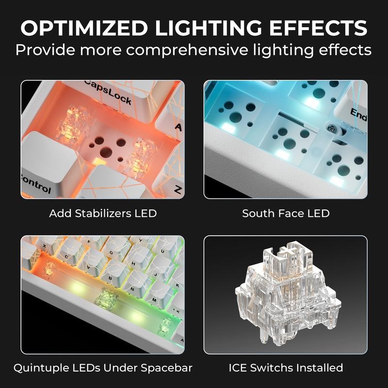 XVX M67 Tri-Mode Mechanical Keyboard With Spider Web IMD-Tech Keycaps,